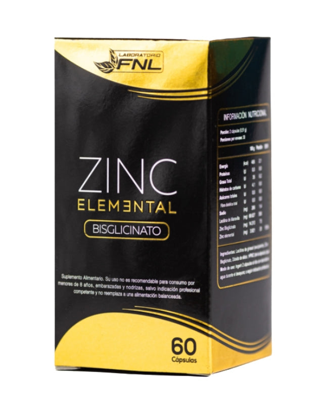 Zinc Elemental Bisglicinato Evolutrion 60 cápsulas
