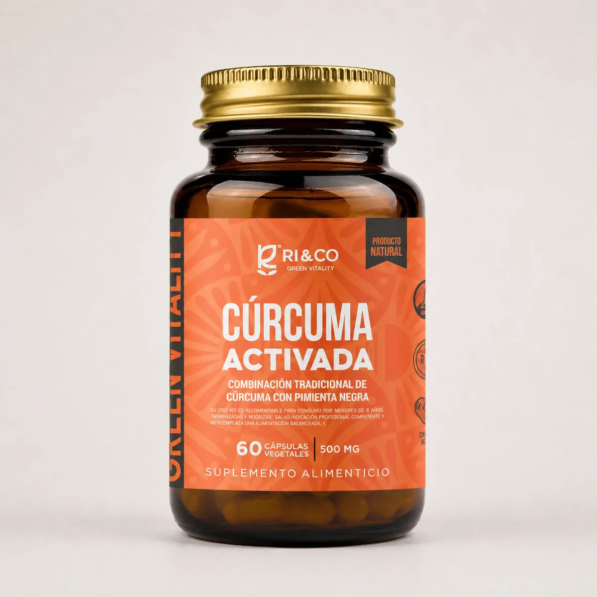 Cúrcuma Activada Evolutrion 60 cápsulas x 500mg