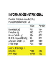 Up Omega 3 Dha 600, 60 Cápsulas
