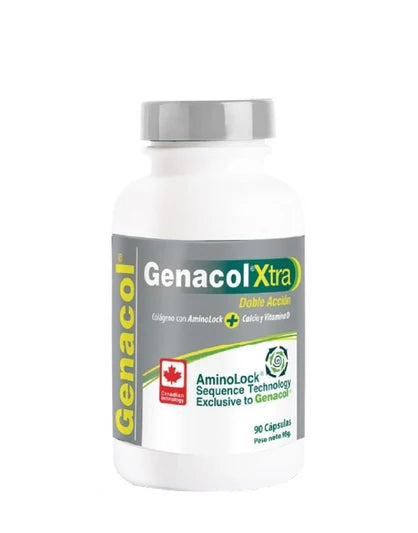 Genacol Xtra colágeno Hidrolizado con Vitamina D, Calcio, Magnesio y Minerales, 90 Caps