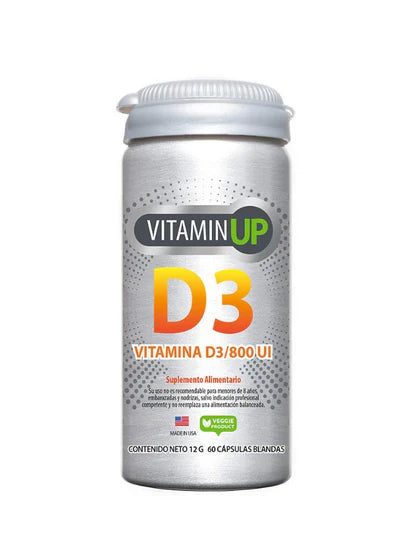 Vitamin UP Vitamina D3 20 mcg 800 UI, 60 cap