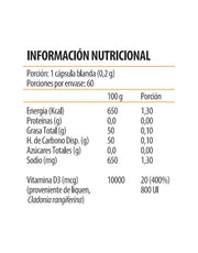 Vitamin UP Vitamina D3 20 mcg 800 UI, 60 cap