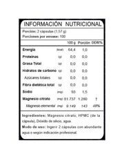 Magnesio Citrato 1280 mg, 200 cáps.