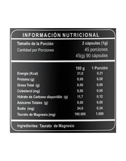 Taurato de Magnesio 500mg 90caps