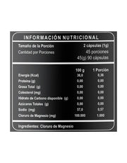Cloruro de Magnesio 500mg 90 capsulas