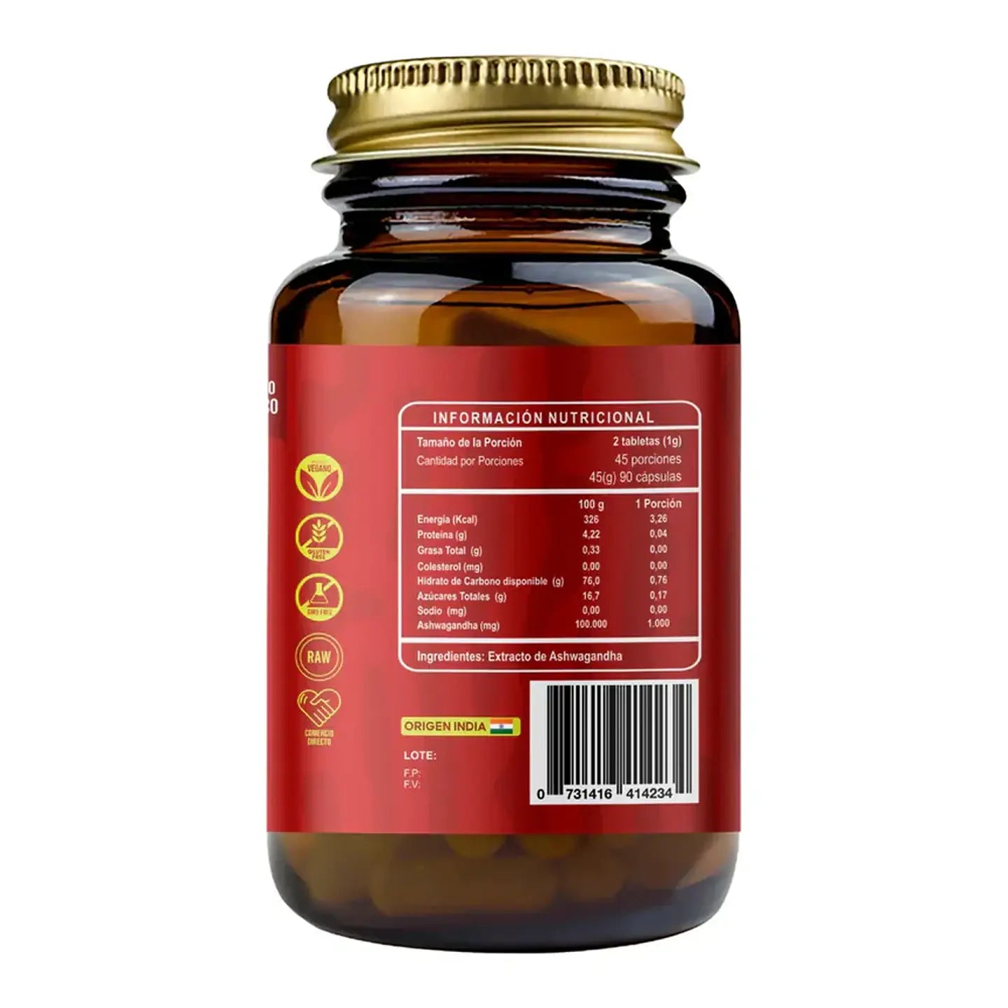Ashwagandha Evolutrion — información del producto