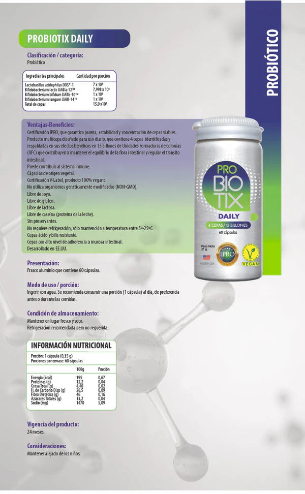 PROBIOTIX DAILY 60 CAPSULAS