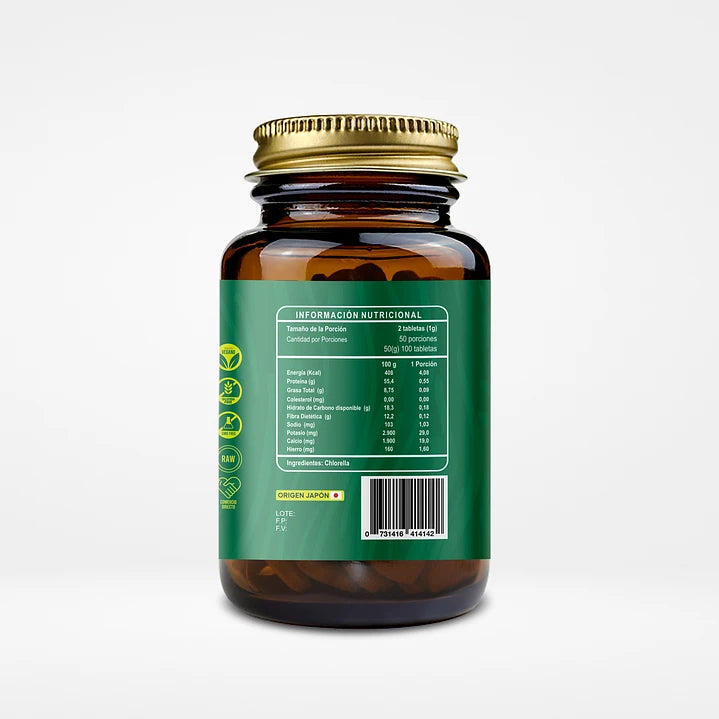 Chlorella 500mg 100 Tabletas - RI&CO