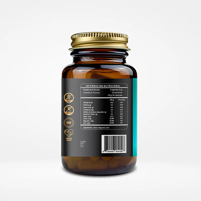 Calcio + Magnesio + Zinc 500mg 90 Veg Caps