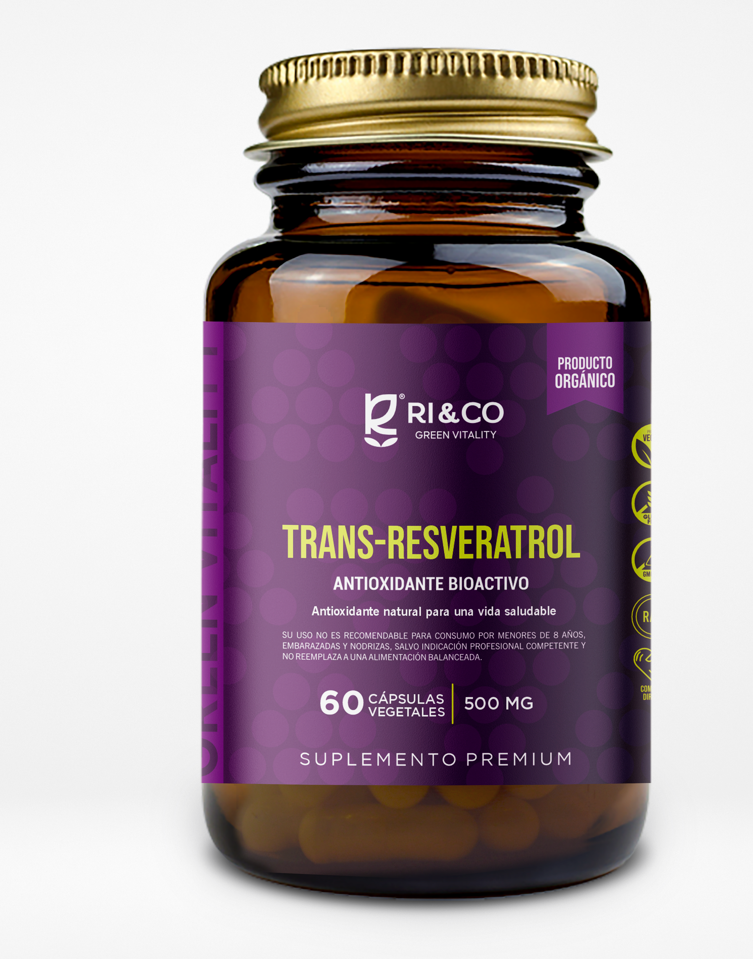 Trans-Resveratrol Evolutrion 60 cápsulas x 500mg