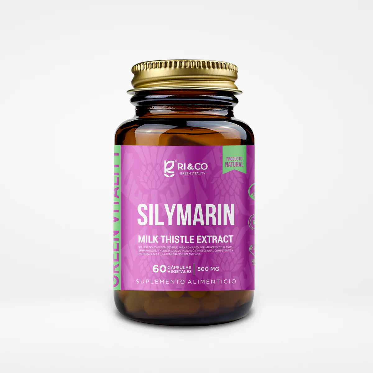 Silymarin Milk Thistle Extract Extracto de Semilla de Cardo Mariano 500mg – 60 Cápsulas