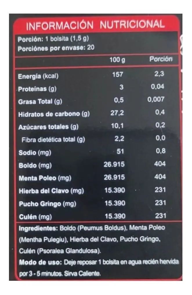 Herbal Tea Vital Sex - Afrodisíaco 20 Infusiones Fnl