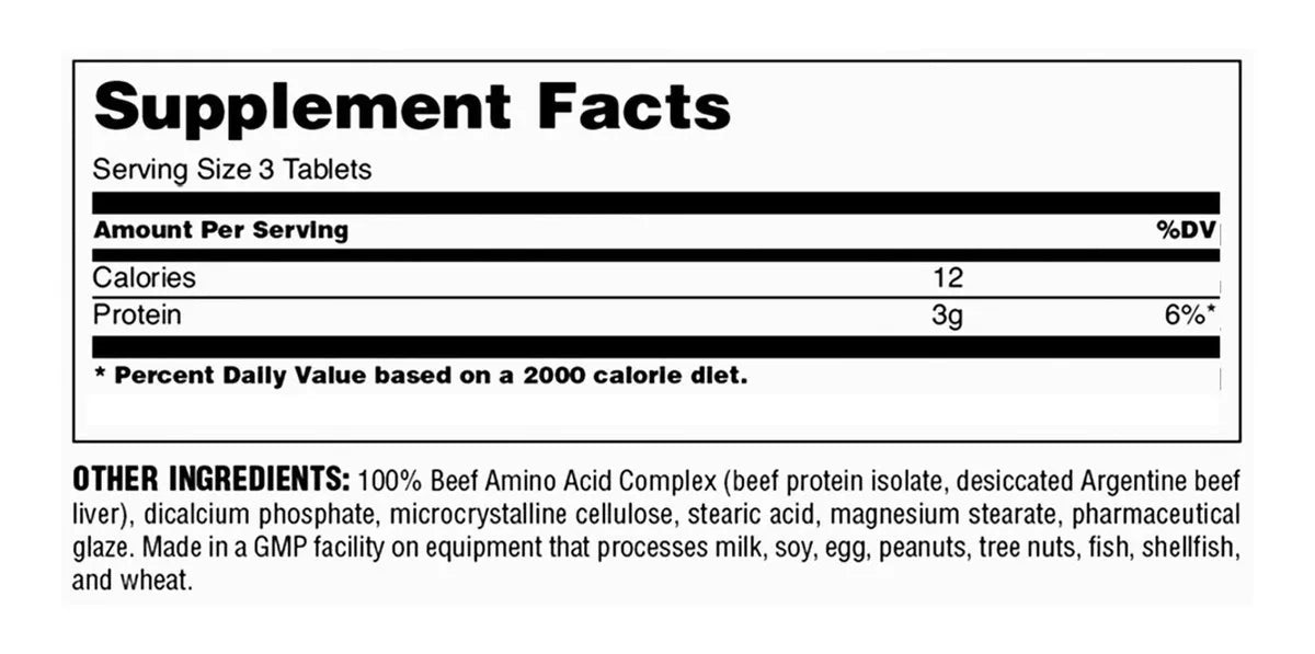 Universal 100% Beef Aminos 200 Tabs