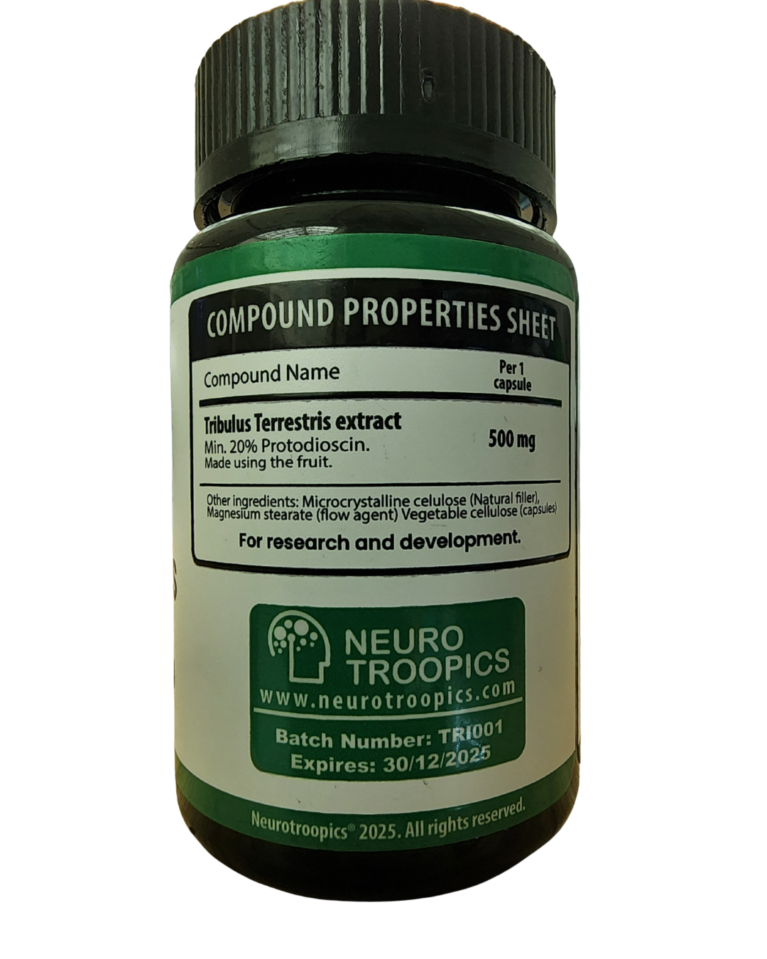 Tribulus Terrestre Extracto (Puncture vine)- 500 mg 30 capsulas