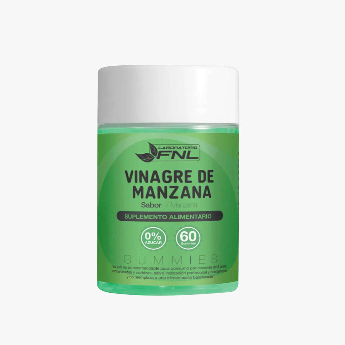 Vinagre de Manzana 60 Gomitas Sin Azúcar (1 mes)