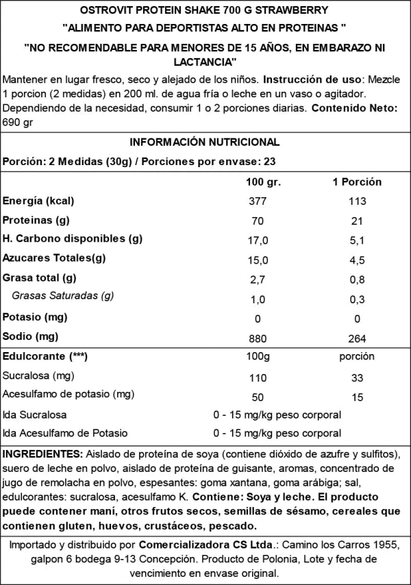 Protein Shake Ostrovit 700gr