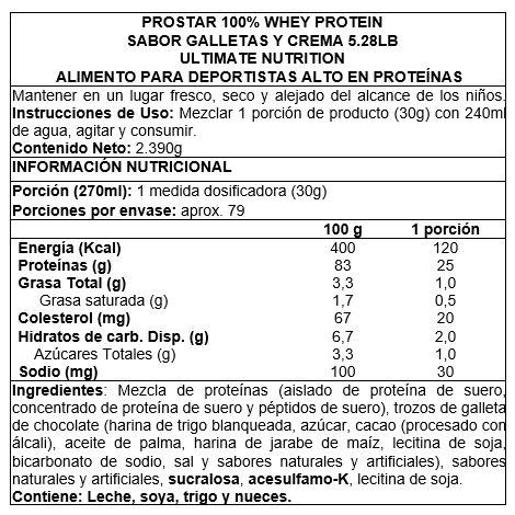 PROSTAR 100% WHEY 5.28 LB