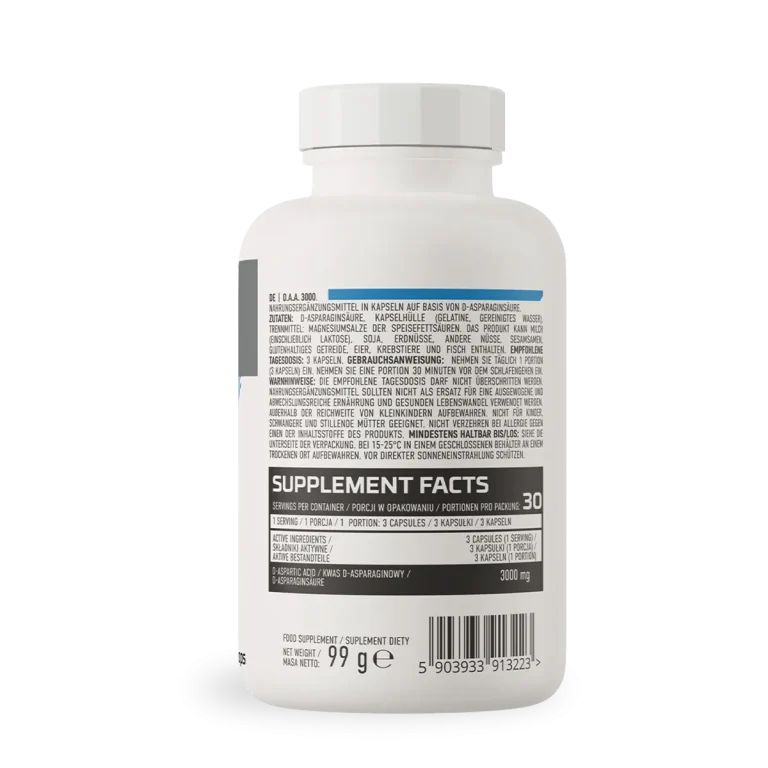 Acido Aspartico Daa 3000 Mg 90 Caps Ostrovit