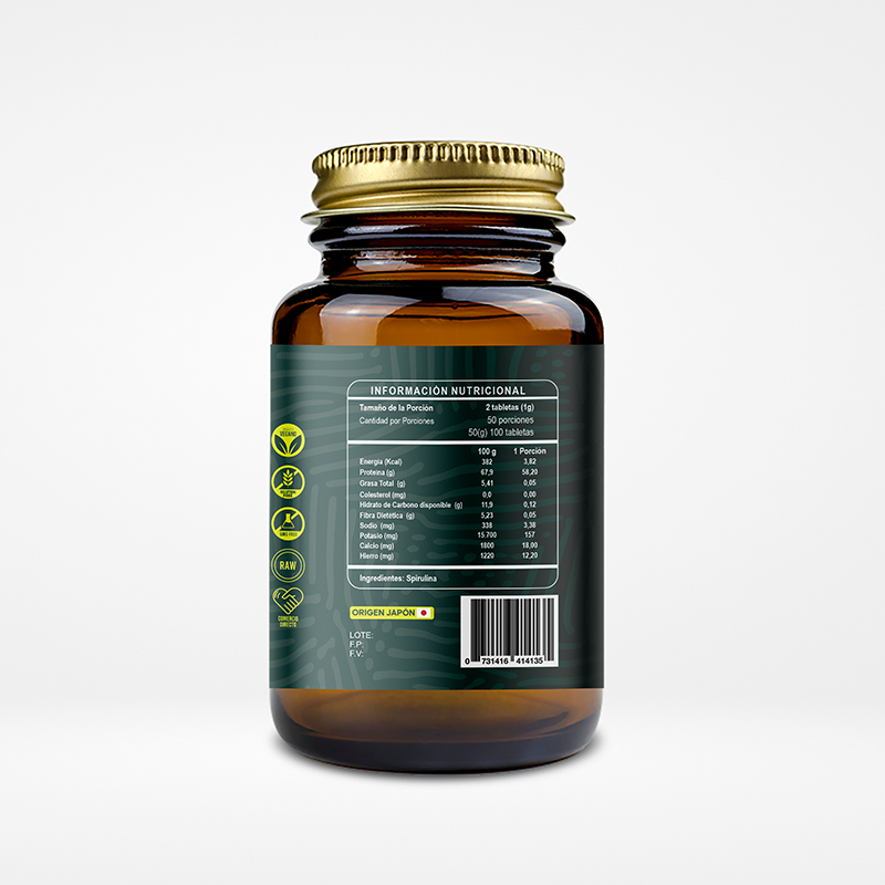 Espirulina Evolutrion tabletas - información