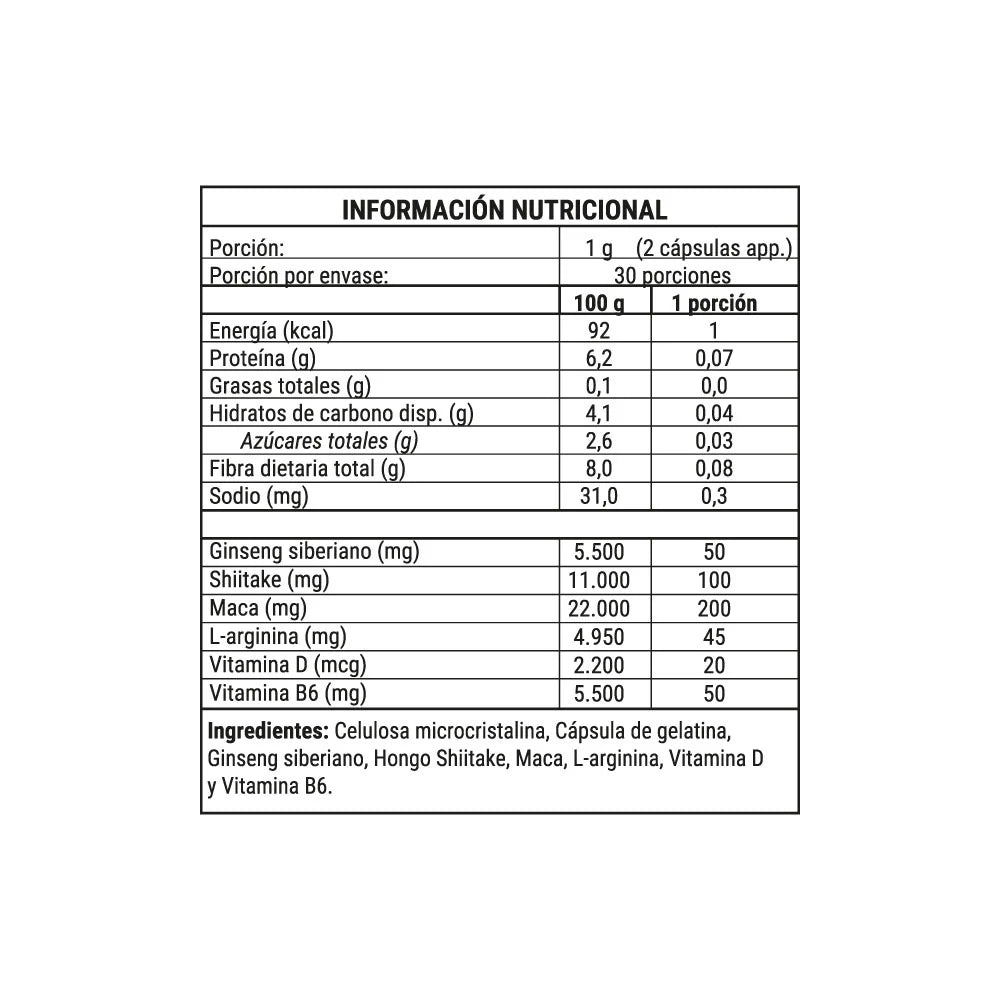 MACA NEGRA Dale + 60 cápsulas