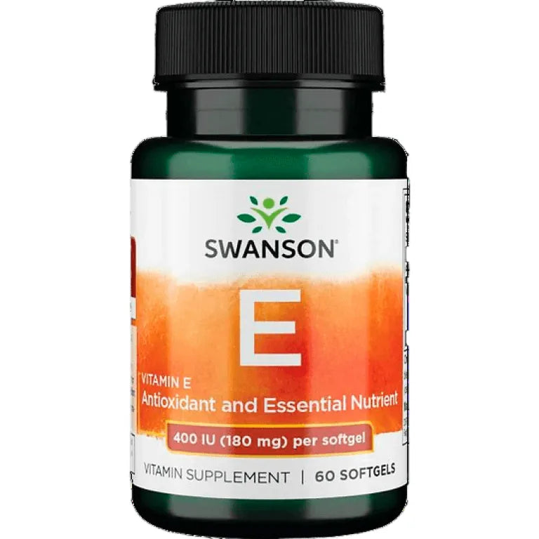 Vitamina E 400 IU (180 mg) – Swanson – 60 cápsulas blandas