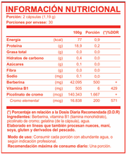 Berberina 500 mg por porción