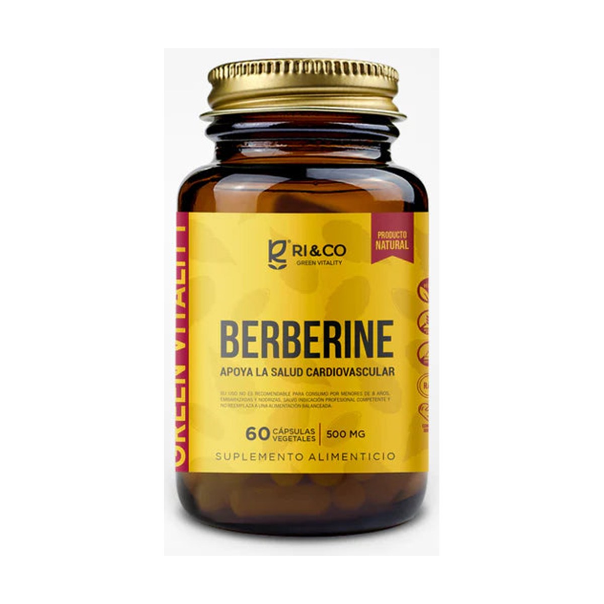 Berberina 500mg 60 Cápsulas - Evolutrion Chile