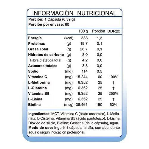 Biotina Plus 60 Cápsulas