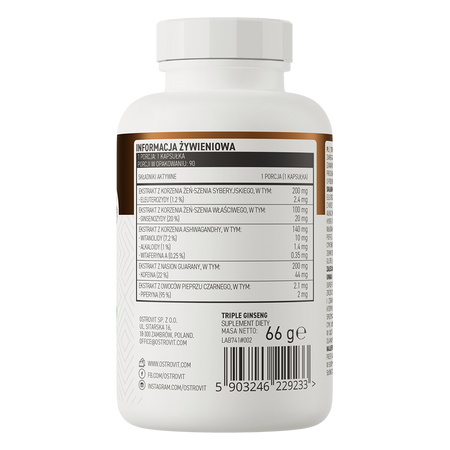 Triple Ginseng 90 Caps Ostrovit