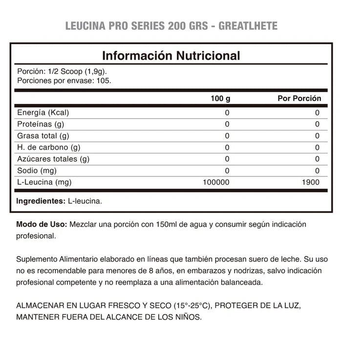 Leucina 200 Grs