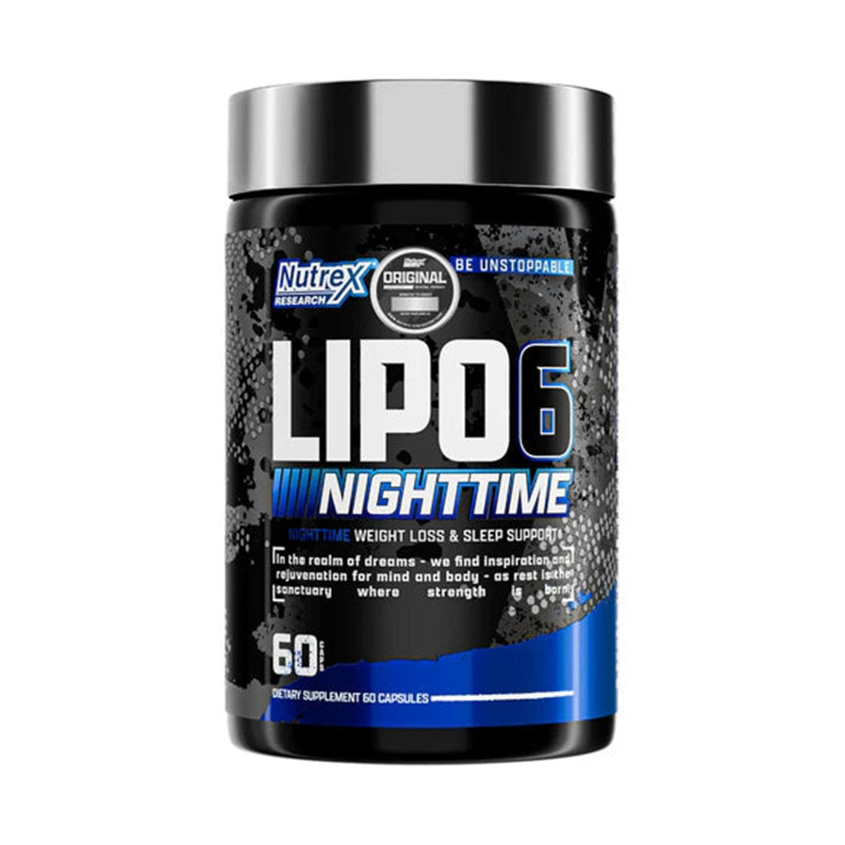 LIPO 6 BLACK NIGHTTIME 60 CAPSULES, NUTREX - Evolutrion Chile
