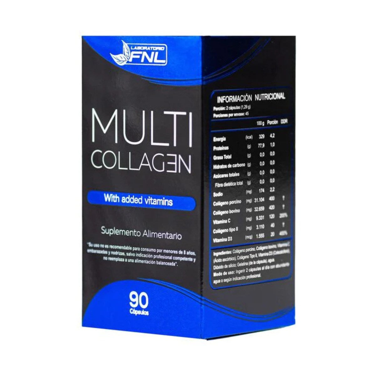 Multi Collagen + Vitaminas 90 cápsulas - Evolutrion Chile