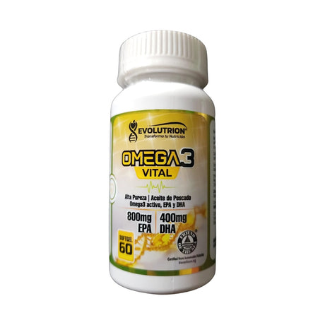 Omega 3 Vital Evolutrion 60 Softgels — EPA 800mg + DHA 400mg Alta Concentración