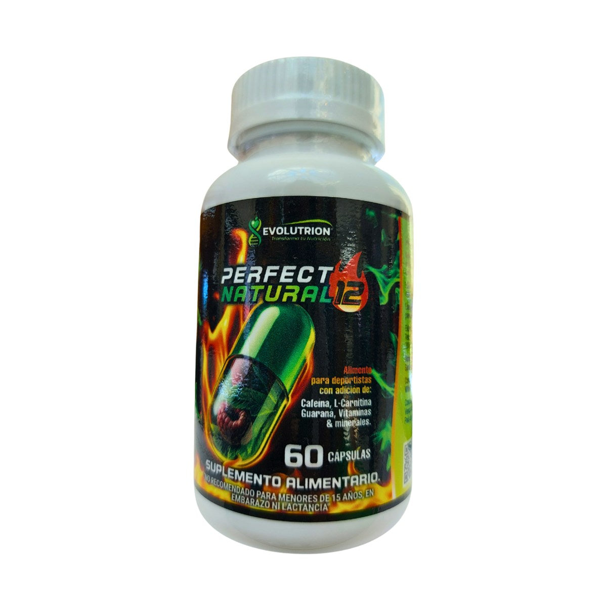 Perfect Natural 12 - 60 Caps - Quemador de Grasa Natural con 12 Ingredientes Activos - Evolutrion Chile