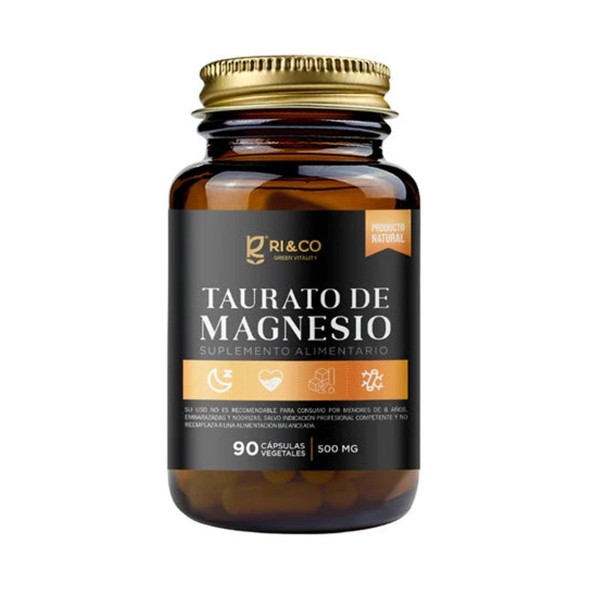 Taurato de Magnesio 500mg 90caps - Evolutrion Chile