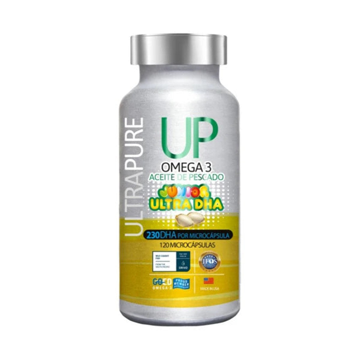 Up Omega 3 Junior Ultra 230 DHA, 120 Microcápsulas - Evolutrion Chile