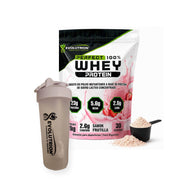 Perfect Whey Frutilla + shaker Evolutrion blanco